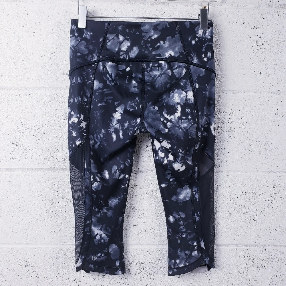 Lululemon Sun Runner Crop Womens 4 Black Pull On Athletic Stretch Luxtreme Pant‎